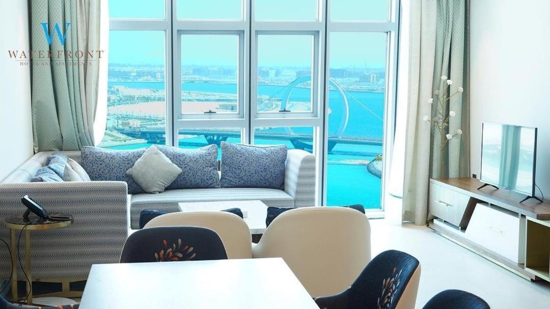 Waterfront Hotel Apartment Lusail Eksteriør bilde A living room in a condominium